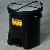 Eagle 6 Gallon Poly Waste Can W/ Foot Lever, Black