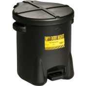 Eagle 14 Gallon Poly Waste Can W/ Foot Lever, Black