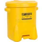 Eagle 14 Gallon Poly Waste Can W/ Foot Lever, Yellow - 937FLY