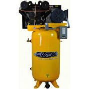 EMAX EP07V080V3, 7.5 HP, Two-Stage Compressor, 80 Gal, Vert., 175 PSI, 26 CFM, 3-Phase 208-230/460V