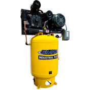 EMAX EP10V120Y1, 10HP, Two-Stage Compressor, 120 Gallon, Vertical, 175 PSI, 35 CFM, 1-Phase 208-230V