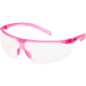 Elvex® SG-62C-AF-PINK Helium 20™ Lightweight Safety Glasses, Anti-Fog Clear Lens - Pkg Qty 12