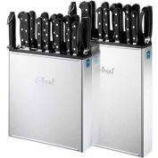 Edlund KR-699 - Wall Mount Knife Rack, 12" Skirt, Stainless Steel, Open Back