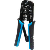 Eclipse Tools 902-360 Ratcheted Modular Plug Crimper, For Use W/CAT5, CAT6, Black/Blue