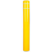 Post Guard® Bollard Cover 3501W, 8-7/8"Dia. X 72"H, Yellow W/White Tape