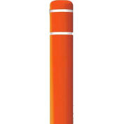 Post Guard® Bollard Cover 3525W, 8-7/8"Dia. X 72"H, Orange W/White Tape