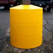 Light Pole Guard Base Cover LPGRED, 26"Dia. x 41-1/4"H, 4 Rings, Red
