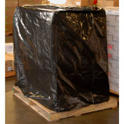 3 Mil LDPE Pallet Cover w/ UVI Additive, 51"W x 49"D x 73"H, Black, Pack of 50