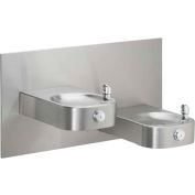 Elkay Slimline® Heavy Duty Water Fountain, SS, VR Bubbler, Access Panel, 2 Station, EHWM17C