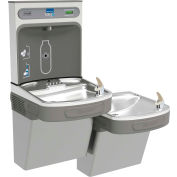 Elkay EZSTL8WSLK EZH20 Bi-Level Unfiltered Water Bottle Filling Station, 8 GPH, Light Gray