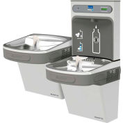 Elkay EZSTLG8WSSK EZH2O Water Bottle Refilling Station, Bi-Level Green ADA Cooler, Refrig., SS