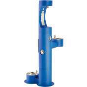 Elkay® Tri Level Outdoor Pedestal Drinking Fountain w/ Pet Fountain