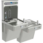 Elkay LVRCGRNTL8WSK EZH20 Bi-Level Bottle Station, Vandal Resistant, Filtered, Stainless, Green Spec