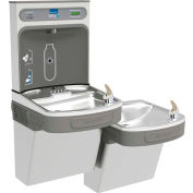 Elkay EZH2O Water Refilling Station, Wall Mount, Bi-Level, W/Filter, Stainless Steel, LZSTL8WSSK