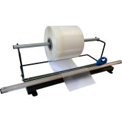 Encore Packaging Poly Tubing Dispenser with Slide Cutter for 24" Rolls, 37"L x 16"W x 7-1/2"H, Black