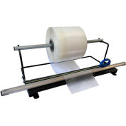 Encore Packaging Poly Tubing Dispenser with Slide Cutter for 24" Rolls, 37"L x 16"W x 7-1/2"H, Black