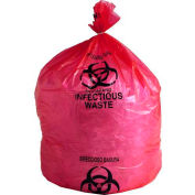 Linear Low Density Red Infectious Waste Liner, 1.5 mil, 31" x 43", Pkg Qty 70