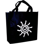 Non-Woven Polypropylene Bag - Standard Grocery Size With Sun Print 13-1/2 x 12-1/2 x 8-1/2 100 Pack 
