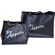 Non-Woven Polyp Bag, 1/2 Steam Pan&Sheet Cake, Bon Appetite Print 12 x 14 80 GSM Mil, Pkg Qty 100