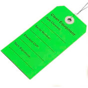 Clean Equipment Tags, 2-5/16&quot;L x 4-3/4&quot;W, Green, 500/Pack
