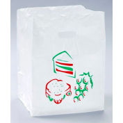 Printed Take Out Bags W/ Square Cut Top, 12"W x 16"L, 1.75 Mil, 500/Pack