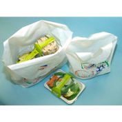 Printed Take Out Bags W/ Bell Top Carry Handle, 12"W x 13"L, 1.2 Mil, 1000/Pack