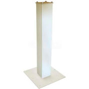 Surface Mount Post 27-1/2"H and Base Plate Package White