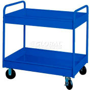 Equipto® 145 4" Deep 2 Shelf Stock Cart 500 Lb 30x16x36 - Textured Regal Blue