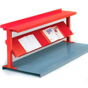 Equipto® Production Booster 452T72-RD, 72"W X 24"H, 2 Shelves, Cherry Red