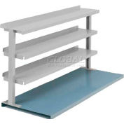 Equipto® Production Booster 463T72-LG, 72"W X 36"H, 3 Shelves, Dove Gray