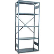 Equipto Vg Open Shelf Starter Unit -36" W X 12" D X 84" H W/ 5 Shelves, Smooth Office Gray