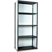 Equipto Vg Closed Shelf Starter Unit - 36" W X 24" D X 84" H W/ 5 Shelves, Textured Black