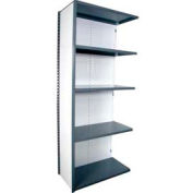 Equipto Vg Closed Shelf Add On Unit - 48" W X 24" D X 84" H W/ 5 Shelves, Textured Evergreen