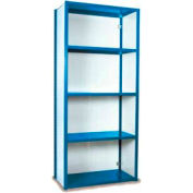 Equipto Vg Closed Shelf Starter Unit - 48" W X 24" D X 84" H W/ 5 Shelves, Textured Regal Blue