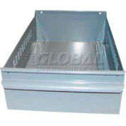 Equipto Individual Metal Shelf Drawer, 8-3/8"W x 11"D x 3-1/8"H, Textured Dove Gray
