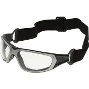 NT2 Interchangeable Safety Glasses, ERB Safety, 17997 - Gray Frame, Clear Anti-Fog Lens - Pkg Qty 12