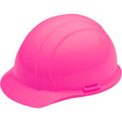 ERB 19369 Americana Hard Hat, 4-Point Ratchet Suspension, Hi-Viz Pink