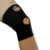 Ergodyne® 615 Knee Sleeve; Open Patella/Anterior Pad, Black, Small