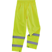 Ergodyne® 8916 Glowear® Class E Lightweight Hi-Vis Rain Pants, Lime, 4XL