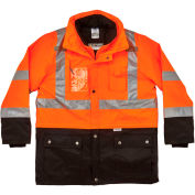 Ergodyne®GloWear® 8388 Hi Vis Class 3/2 Thermal Jacket, Type R Class, Orange, 5XL, 25559