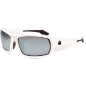 Ergodyne® Skullerz® Odin Safety Glasses, Silver Mirror Lens, White Frame