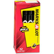 Avery® Marks-A-Lot Desk-Style Permanent Marker, Medium Chisel Tip, Black Ink, Dozen