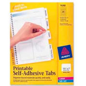 Avery® Printable Self-Adhesive Tabs, 1-1/4" Width, White, 96 Tabs/Pack