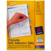 Avery® Printable Self-Adhesive Tabs, 1-1/4" Width, Assorted, 96 Tabs/Pack