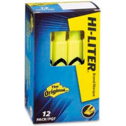 Avery® Hi-Liter Desk Style Highlighter, Chisel Tip, Fluorescent Yellow Ink, Dozen