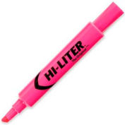 Avery® Hi-Liter Desk Style Highlighter, Chisel Tip, Fluorescent Pink Ink, Dozen