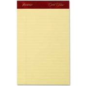 Esselte® Gold Fibre Jr. Legal Pads, 5" x 8", 16 lb, Canary, 50 Sheets/Pad, 4 Pads/Pack