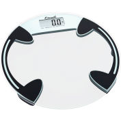 Escali B180RC Digital Glass Platform Bathroom Scale, 400lb x 0.2lb/180kg x 0.1kg, Clear