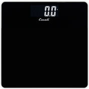 Escali B200B Digital Bathroom Scale, 440lb x 0.2lb/200kg x 0.1kg, Black Tempered Glass