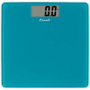 Escali B200PB Digital Bathroom Scale, 440lb x 0.2lb/200kg x 0.1kg, Peacock Blue Tempered Glass